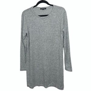 Hye Park And Lune Gray Side Split Tunic Sweater